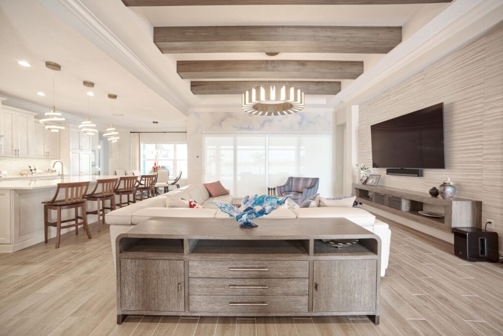 image of kitchen - custom home design remodeling sarasota concept incorporating wooden beams